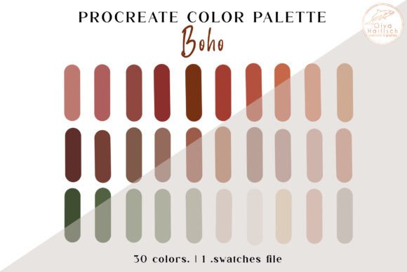 Download Boho Procreate Color Palette Swatches - Premium Resources