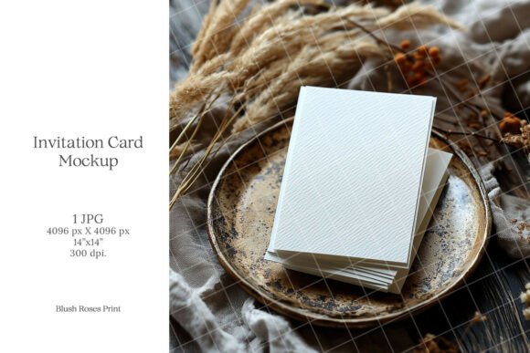 Download Boho 5x7 Invitation Card Mockup Wedding - Premium Bundle